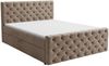 GRAINGOLD Montego Doppelbett 160x200, Boxspringbett, zwei Bettkästen, Glamour Stil, Velvet-Stoff, Braun Bild 2