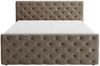 GRAINGOLD Montego Doppelbett 160x200, Boxspringbett, zwei Bettkästen, Glamour Stil, Velvet-Stoff, Braun Bild 5