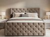 GRAINGOLD Montego Doppelbett 160x200, Boxspringbett, zwei Bettkästen, Glamour Stil, Velvet-Stoff, Braun Bild 3