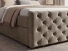 GRAINGOLD Montego Doppelbett 160x200, Boxspringbett, zwei Bettkästen, Glamour Stil, Velvet-Stoff, Braun Bild 4