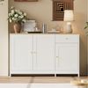 Merax Sideboard Kommode mit 3 Türen & Schublade (1 St, Buffetschrank, Anrichte Stauraum Möbel), für Wohnzimmer & Esszimmer Bild 4