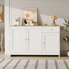 Merax Sideboard Kommode mit 3 Türen & Schublade (1 St, Buffetschrank, Anrichte Stauraum Möbel), für Wohnzimmer & Esszimmer Bild 2
