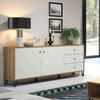 Places of Style Sideboard Tarragona, Kommode, Fräsungen in Rautenoptik, Breite 183 cm Bild 5