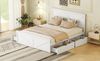 Bett 160x200 cm aus Kiefernholz mit 4 Schubladen und Stauraum – schlichtes, weißes Design Bild 5