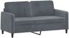 vidaXL 2-Sitzer-Sofa mit Zierkissen Dunkelgrau 140 cm Samt 3200882 Bild 4