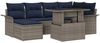 vidaXL Gartensofa-set mit Kissen mit Speicher 7 pcs Grau Poly Rattan 3357058 Bild 2