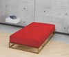 biberna Jersey-Elastic-Spannbetttuch , rot, 1 x 120 x 200 cm - 130x220 cm Bild 3
