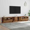 vidaXL TV-Schrank mit LED-Leuchten Altholz-Optik 260x35x40 cm 3329167 Bild 4