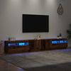 vidaXL TV-Schrank mit LED-Leuchten Altholz-Optik 260x35x40 cm 3329167 Bild 5