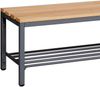 furni24 Bank Umkleidebank, Sitzbank für Umkleideräume mit Schuhrost BxHxT: 200 x 42 x 40 cm, Umkleidesitzbank, Umkleidebank, Garderobenbank, Sportbank, Bank mit Echtholz für Fitnessstudio Bild 3