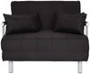 Schlafsessel HWC-K29, Klappsessel Schlafsofa Gästebett Relaxsessel, Liegefläche 186x97cm Stoff (270g/m²) ~ schwarz Bild 5