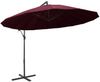 vidaXL Ampelschirm Burgunderrot 3 m Aluminium-Mast 47224 Bild 2