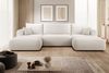 Selsey 'Ovo' Ecksofa mit Schlaffunktion, Ottomane universell, Bouclé Creme Bild 2