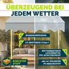 tillvex Klemmmarkise 250 cm Hellgrau mit LED mit Handkurbel Balkon | Balkonmarkise ohne Bohren | Markise UV-beständig & höhenverstellbar | Sonnenschutz wasserdicht Bild 4