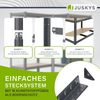Juskys Lagerregal Basic 200x100x60 cm – Schwerlastregal mit 5 Böden – max. 875 kg - Metall grau - Regale Kellerregal Metallregal Bild 3