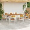 vidaXL Gartenstuhl 8 pcs Massives Akazienholz und Edelstahl 3334852 Bild 3
