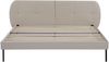 Polsterbett Porvoo mit Matratze Samt 160x200 cm Beige [en. casa] Bild 4