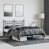 vidaXL Bettgestell mit Kopfteil Metall Schwarz 140x190 cm 353537 Bild 4