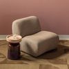 Sessel Nomu - Chenille-Stoff Hellbraun Bild 2