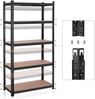 Songmics Schwerlastregal mit 5 Ablagen, Stahl / MDF, Schwarz, 90 x 180 x 40 cm Bild 5
