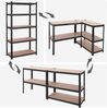 Songmics Schwerlastregal mit 5 Ablagen, Stahl / MDF, Schwarz, 90 x 180 x 40 cm Bild 3