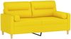 vidaXL 2-Sitzer-Sofa mit Zierkissen Hellgelb 140 cm Stoff 3200826 Bild 3