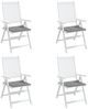vidaXL Gartenstuhl-Kissen 4 Stk. Grau 40x40x4 cm Oxford-Gewebe 47589 Bild 4