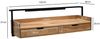 FINEBUY Schreibtisch FB117748 Wandschreibtisch 120cm Massivholz Schreibtisch Schwebend (Platzsparender Laptoptisch aus massiver Akazie), Bürotisch mit Schubladen und robustem Metallrahmen Bild 3