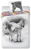 Bettwäsche Zebra 140x200 cm - 100 % Baumwolle Bild 1