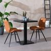 Bronx71 Bistrotisch Nils quadratisch schwarz Melamin 60x60x77 cm Bild 2