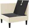 vidaXL Ecksofa mit Stauraum Creme Samt 42027087 Bild 4