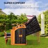 Outsunny Strandkorb Doppelte Sonnenliege mit Dach und Getränkehaltern 5-stufige, BxTxH: 118x79x160 cm, Halblieger, 867-059GY, (Sonnenliege, 1-tlg, Doppelte Sonnenliege), 2-Sitzer Bild 4