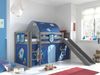 Kinderbett mit Rutsche Karolina Massivholz Grau Textilset Astro 4 Bild 2