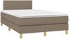vidaXL Boxspringbett mit Matratze Stoff Taupe 120x200 cm, Härtegrad: H2 [3140445] Bild 3