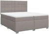 vidaXL Boxspringbett mit Matratze Taupe 200x200 cm Stoff 3292899 Bild 3