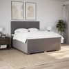 vidaXL Boxspringbett mit Matratze Taupe 200x200 cm Stoff 3292899 Bild 4
