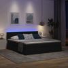 vidaXL Bett mit LED-Lichtleisten Schwarz 200 x 200 cm Stoff 3371593 Bild 5