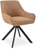 GOEURVANT 1178 Esszimmerstühle 4er-Set, 360° Drehbar, Chenille - Orange Bild 5