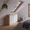 Küchenschrank für Dachschrägen R-Line Weiß Landhaus 140 cm 2er Set Schrankkorpuss 60 cm Tiefe Vicco Bild 4