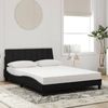 vidaXL Bett mit Matratze "Hanko" Schwarz 140x200 cm Samt 3208600 Bild 3