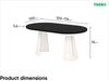 MEBLINI Esstisch Rund Ausziehbar aus Metall - 100-176x76 cm - CONEY - Schwarz Matt/Kaschmir - Loft - Esszimmertisch Modern - Küchentisch - Ausziehtisch - Round Dining Table Bild 3