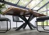 Baumtisch Sheesham 200x100x77 natur sandgestrahlt / Kreuzgestell anthrazit glänzend FREEFORM 5 Bild 3