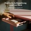 Schubladen-Organizer unter dem Schreibtisch, 41 x 27 x 5 cm, Hochwertiger Stahl, Ausziehbarer Platzsparer Rosa Bild 2