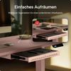 Schubladen-Organizer unter dem Schreibtisch, 41 x 27 x 5 cm, Hochwertiger Stahl, Ausziehbarer Platzsparer Rosa Bild 3
