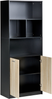 Bücherregal mit 2 Türen ZEHNA Braun Schwarz Bild 5
