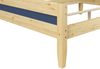 Massivholzbett Kiefer 140x200 modernes Polsterbett, Polsterfarbe navy blue Bild 4