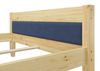 Massivholzbett Kiefer 140x200 modernes Polsterbett, Polsterfarbe navy blue Bild 3