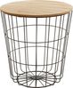 Beistelltisch Fritz 40 x 40 x 42cm Metallkorb schwarz mit abnehmbarer MDF-Platte Bild 4