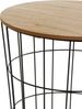 Beistelltisch Fritz 40 x 40 x 42cm Metallkorb schwarz mit abnehmbarer MDF-Platte Bild 2
