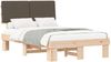 vidaXL Bettgestell mit gepolstertem Kopfteil Taupe 120 x 200 cm 877492 Bild 2